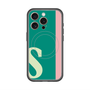 スリムプロテクションプレミアムケース with MagSafe［ オリジナル - initial color line - S green ］