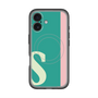 スリムプロテクションプレミアムケース with MagSafe［ オリジナル - initial color line - S green ］