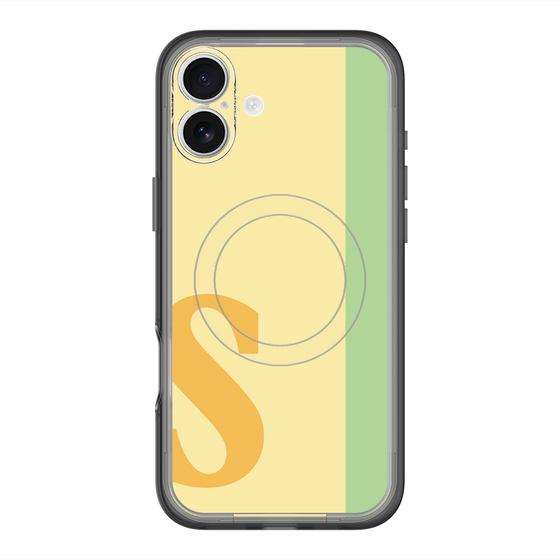 スリムプロテクションプレミアムケース with MagSafe［ オリジナル - initial color line - S yellow ］