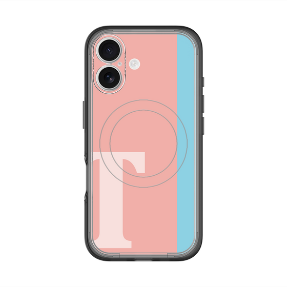 スリムプロテクションプレミアムケース with MagSafe［ オリジナル - initial color line - T pink ］