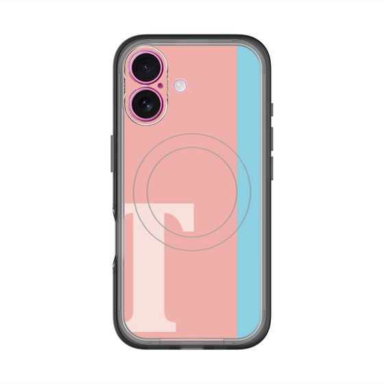 スリムプロテクションプレミアムケース with MagSafe［ オリジナル - initial color line - T pink ］
