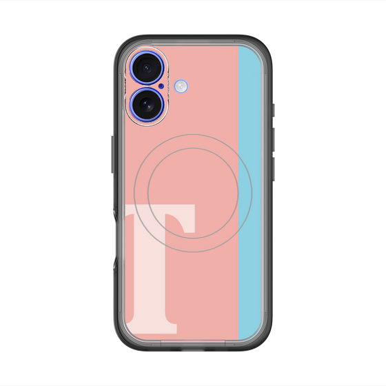 スリムプロテクションプレミアムケース with MagSafe［ オリジナル - initial color line - T pink ］