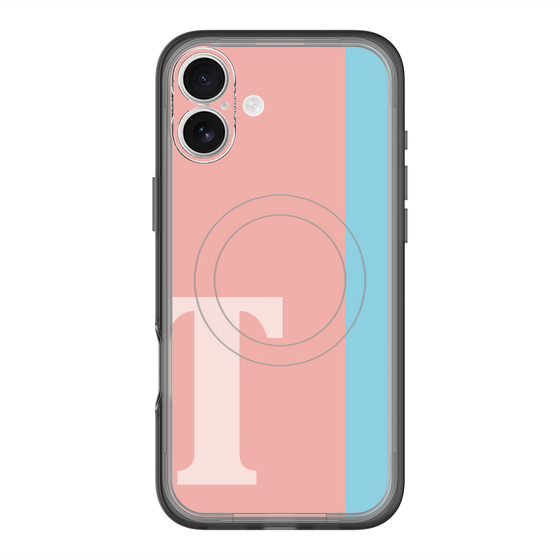 スリムプロテクションプレミアムケース with MagSafe［ オリジナル - initial color line - T pink ］