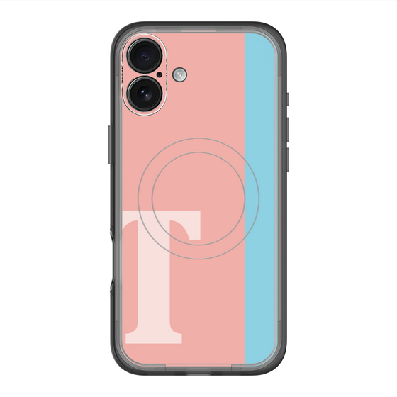 スリムプロテクションプレミアムケース with MagSafe［ オリジナル - initial color line - T pink ］