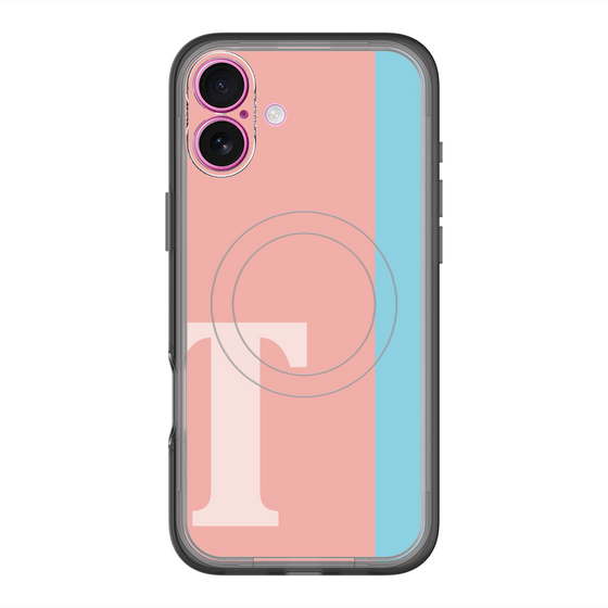 スリムプロテクションプレミアムケース with MagSafe［ オリジナル - initial color line - T pink ］