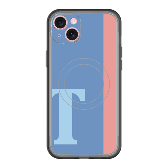 スリムプロテクションプレミアムケース with MagSafe［ オリジナル - initial color line - T blue ］