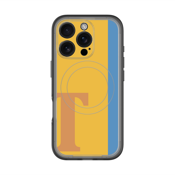 スリムプロテクションプレミアムケース with MagSafe［ オリジナル - initial color line - T orange ］