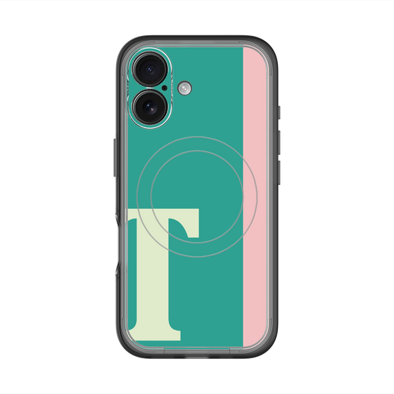 スリムプロテクションプレミアムケース with MagSafe［ オリジナル - initial color line - T green ］