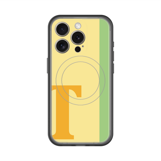 スリムプロテクションプレミアムケース with MagSafe［ オリジナル - initial color line - T yellow ］