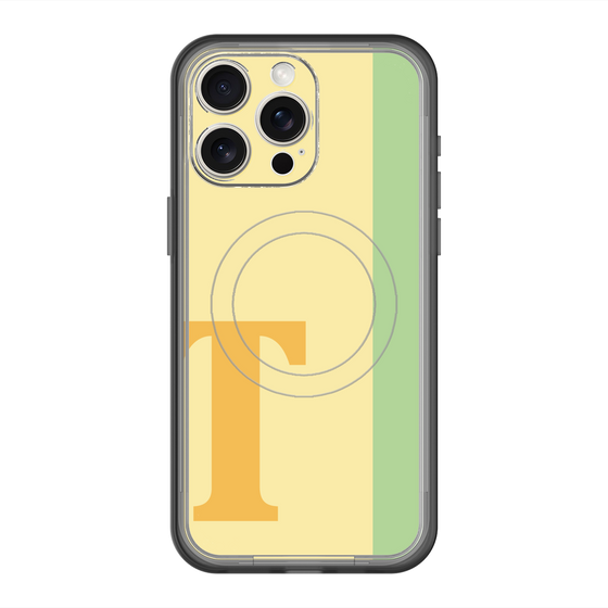 スリムプロテクションプレミアムケース with MagSafe［ オリジナル - initial color line - T yellow ］