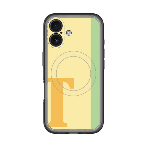 スリムプロテクションプレミアムケース with MagSafe［ オリジナル - initial color line - T yellow ］