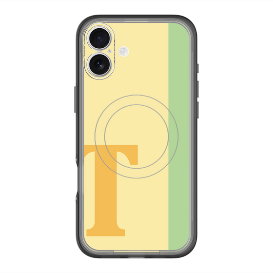 スリムプロテクションプレミアムケース with MagSafe［ オリジナル - initial color line - T yellow ］
