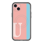 スリムプロテクションプレミアムケース with MagSafe［ オリジナル - initial color line - U pink ］