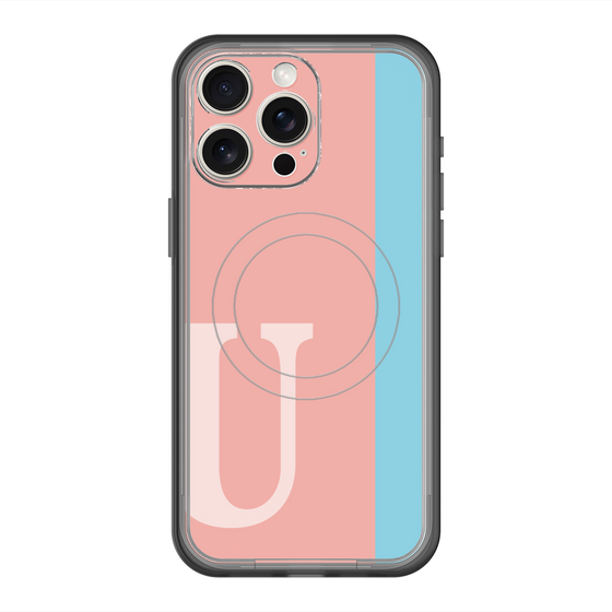 スリムプロテクションプレミアムケース with MagSafe［ オリジナル - initial color line - U pink ］