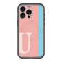 スリムプロテクションプレミアムケース with MagSafe［ オリジナル - initial color line - U pink ］