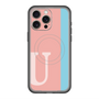 スリムプロテクションプレミアムケース with MagSafe［ オリジナル - initial color line - U pink ］