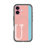 スリムプロテクションプレミアムケース with MagSafe［ オリジナル - initial color line - U pink ］