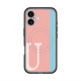 スリムプロテクションプレミアムケース with MagSafe［ オリジナル - initial color line - U pink ］
