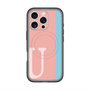 スリムプロテクションプレミアムケース with MagSafe［ オリジナル - initial color line - U pink ］