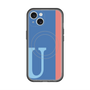 スリムプロテクションプレミアムケース with MagSafe［ オリジナル - initial color line - U blue ］