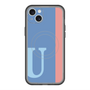 スリムプロテクションプレミアムケース with MagSafe［ オリジナル - initial color line - U blue ］