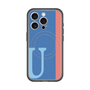 スリムプロテクションプレミアムケース with MagSafe［ オリジナル - initial color line - U blue ］