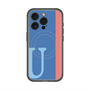スリムプロテクションプレミアムケース with MagSafe［ オリジナル - initial color line - U blue ］