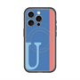スリムプロテクションプレミアムケース with MagSafe［ オリジナル - initial color line - U blue ］