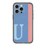 スリムプロテクションプレミアムケース with MagSafe［ オリジナル - initial color line - U blue ］