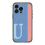スリムプロテクションプレミアムケース with MagSafe［ オリジナル - initial color line - U blue ］