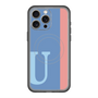スリムプロテクションプレミアムケース with MagSafe［ オリジナル - initial color line - U blue ］