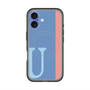 スリムプロテクションプレミアムケース with MagSafe［ オリジナル - initial color line - U blue ］