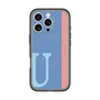 スリムプロテクションプレミアムケース with MagSafe［ オリジナル - initial color line - U blue ］