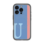 スリムプロテクションプレミアムケース with MagSafe［ オリジナル - initial color line - U blue ］