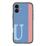 スリムプロテクションプレミアムケース with MagSafe［ オリジナル - initial color line - U blue ］