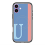 スリムプロテクションプレミアムケース with MagSafe［ オリジナル - initial color line - U blue ］