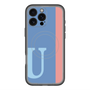 スリムプロテクションプレミアムケース with MagSafe［ オリジナル - initial color line - U blue ］