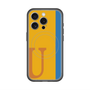 スリムプロテクションプレミアムケース with MagSafe［ オリジナル - initial color line - U orange ］
