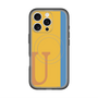 スリムプロテクションプレミアムケース with MagSafe［ オリジナル - initial color line - U orange ］