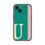 スリムプロテクションプレミアムケース with MagSafe［ オリジナル - initial color line - U green ］
