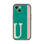 スリムプロテクションプレミアムケース with MagSafe［ オリジナル - initial color line - U green ］