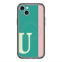 スリムプロテクションプレミアムケース with MagSafe［ オリジナル - initial color line - U green ］