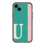 スリムプロテクションプレミアムケース with MagSafe［ オリジナル - initial color line - U green ］
