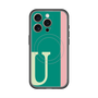 スリムプロテクションプレミアムケース with MagSafe［ オリジナル - initial color line - U green ］