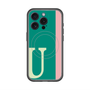 スリムプロテクションプレミアムケース with MagSafe［ オリジナル - initial color line - U green ］