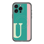 スリムプロテクションプレミアムケース with MagSafe［ オリジナル - initial color line - U green ］
