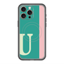 スリムプロテクションプレミアムケース with MagSafe［ オリジナル - initial color line - U green ］
