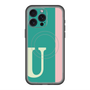 スリムプロテクションプレミアムケース with MagSafe［ オリジナル - initial color line - U green ］