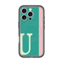 スリムプロテクションプレミアムケース with MagSafe［ オリジナル - initial color line - U green ］