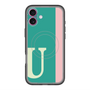 スリムプロテクションプレミアムケース with MagSafe［ オリジナル - initial color line - U green ］